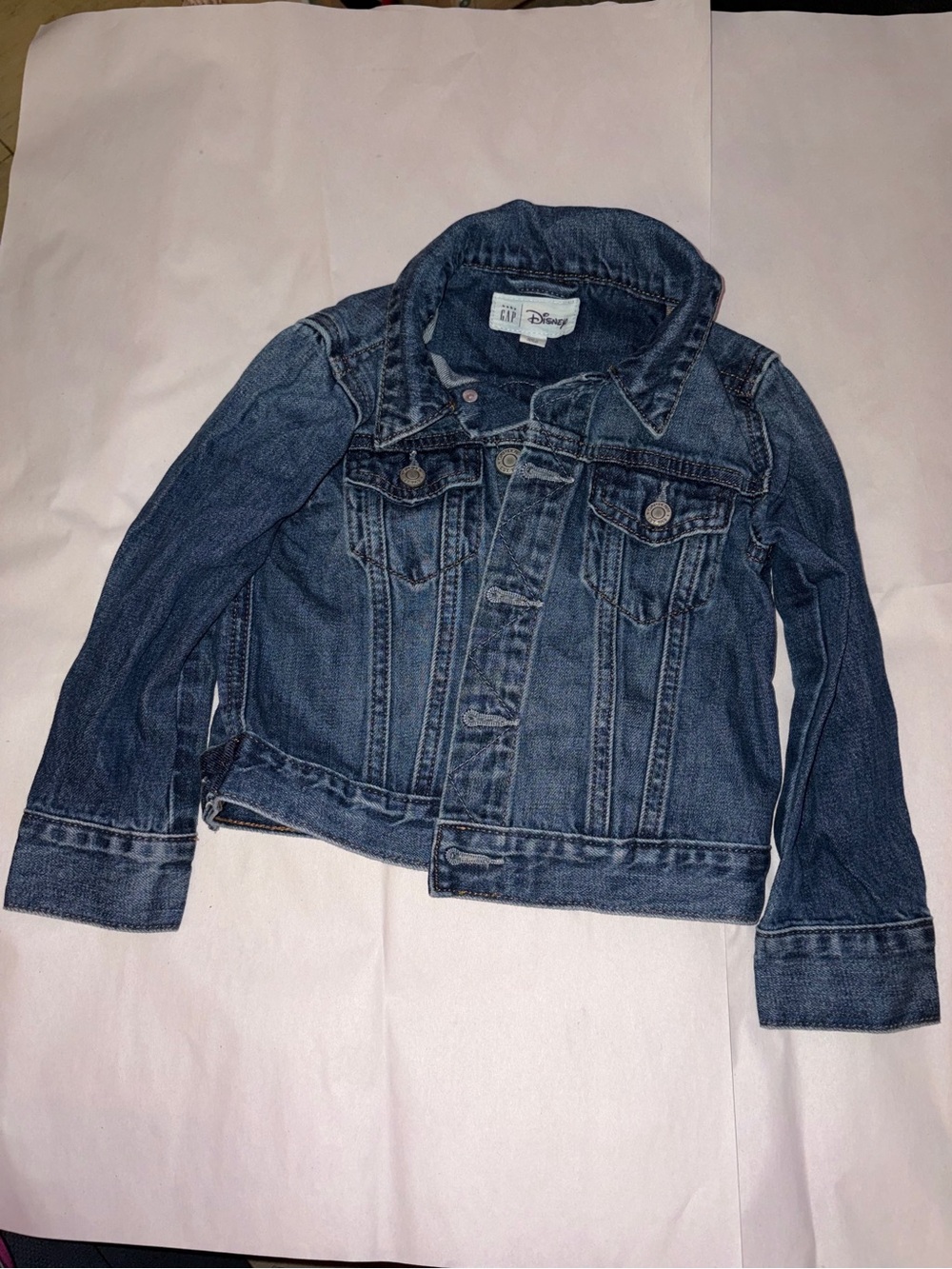 GAP Kids Mickey Mouse Denim Jacket with Chest Pockets